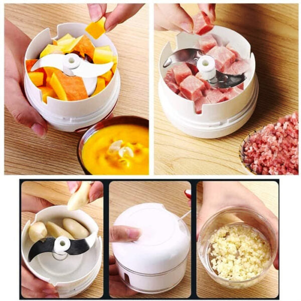 Mini Chopper Hand-power Food Chopper Mincer Mixer Blender