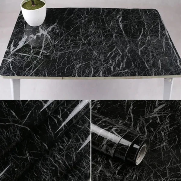 Black Marble Sheet Sticker For Wall